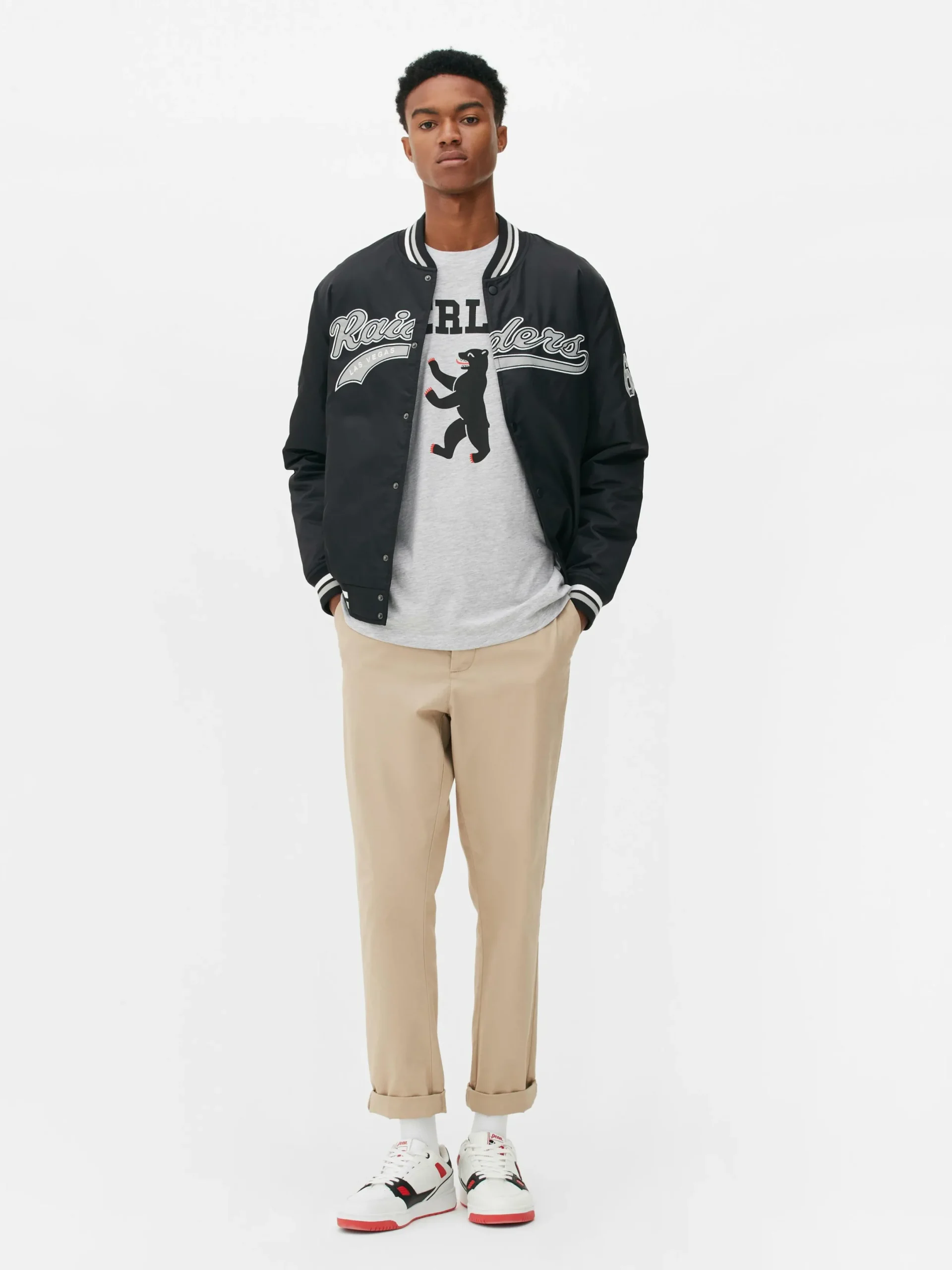 Tops Und T-Shirts|Primark T-Shirt Mit Dem Berliner Bären Grau meliert