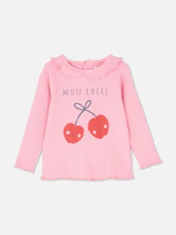 Tops Und T-Shirts|Primark T-Shirt Mit Gekräuseltem Saum Rosa