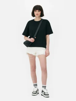 Tops Und T-Shirts|Primark T-Shirt Mit Geradem Schnitt Schwarz