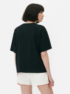 Tops Und T-Shirts|Primark T-Shirt Mit Geradem Schnitt Schwarz