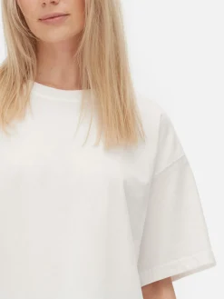Tops Und T-Shirts|Primark T-Shirt Mit Geradem Schnitt Weiß