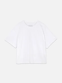 Tops Und T-Shirts|Primark T-Shirt Mit Geradem Schnitt Weiß