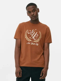 Tops Und T-Shirts|Primark T-Shirt Mit „New York City“-Motiv Dunkelorange