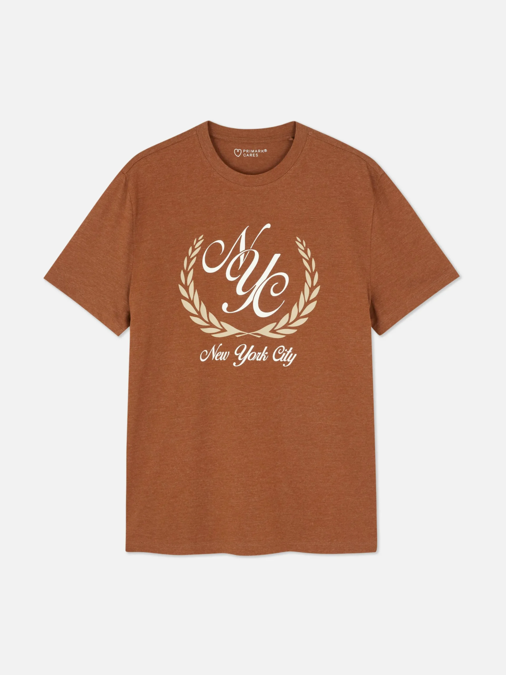 Tops Und T-Shirts|Primark T-Shirt Mit „New York City“-Motiv Dunkelorange