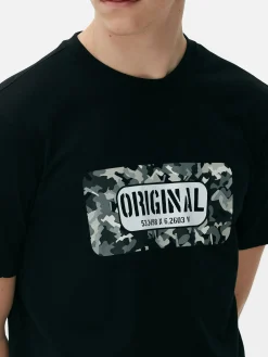 Tops Und T-Shirts|Primark T-Shirt Mit „Original“ Infill-Grafik Schwarz