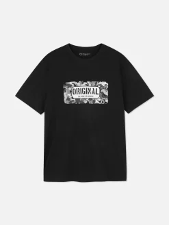 Tops Und T-Shirts|Primark T-Shirt Mit „Original“ Infill-Grafik Schwarz