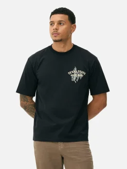 Tops Und T-Shirts|Primark T-Shirt Mit Rodeo-Print Schwarz