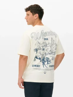 Tops Und T-Shirts|Primark T-Shirt Mit Rodeo-Print Ecrufarben