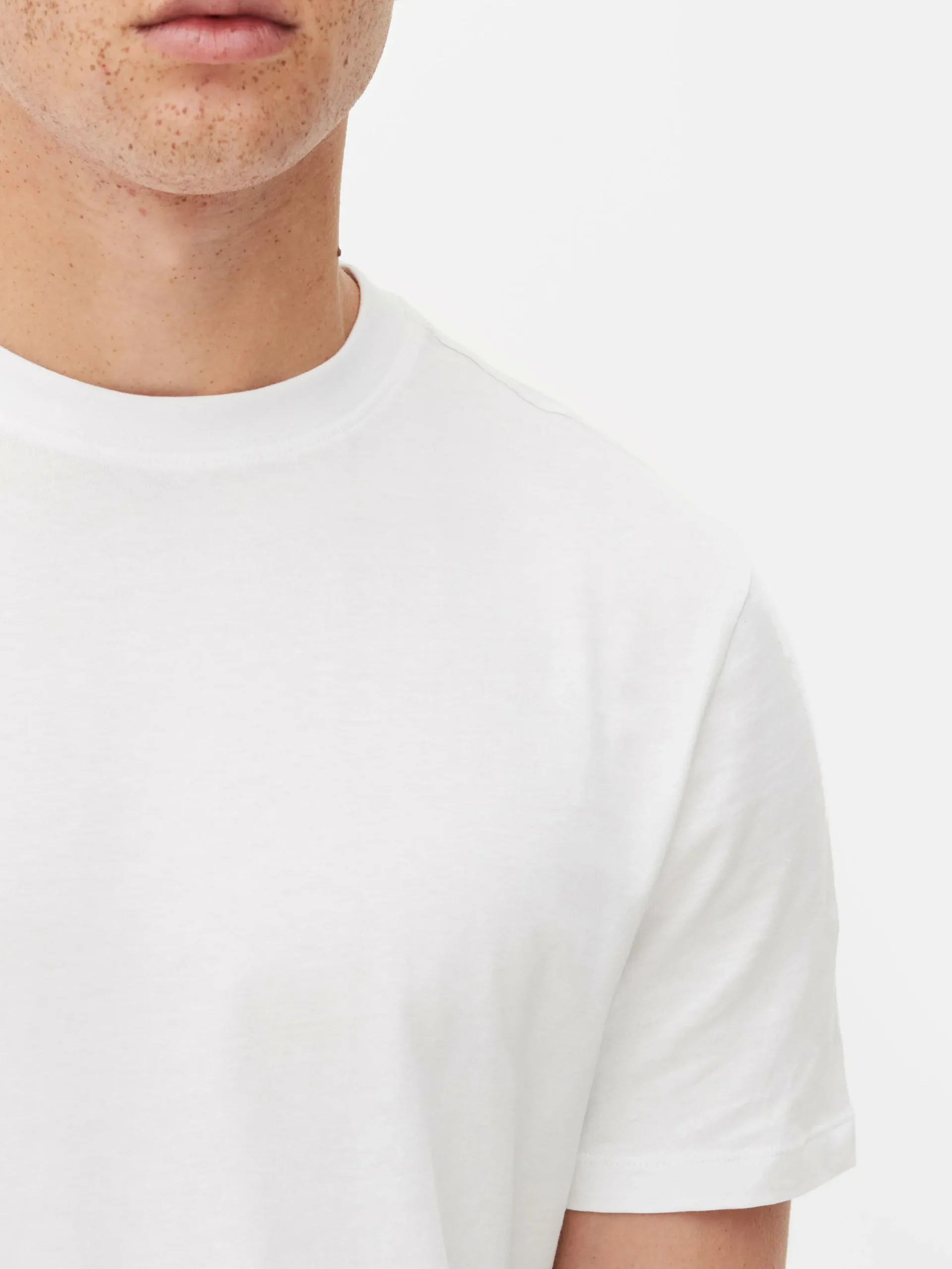 Tops Und T-Shirts|Primark T-Shirt Mit Rundhalsausschnitt In Regulärer Passform Weiß
