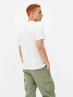 Tops Und T-Shirts|Primark T-Shirt Mit Rundhalsausschnitt In Regulärer Passform Weiß