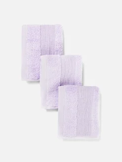 Handtücher|Primark Ultraweiche Gesichtstücher, 3er-Pack Lilafarben