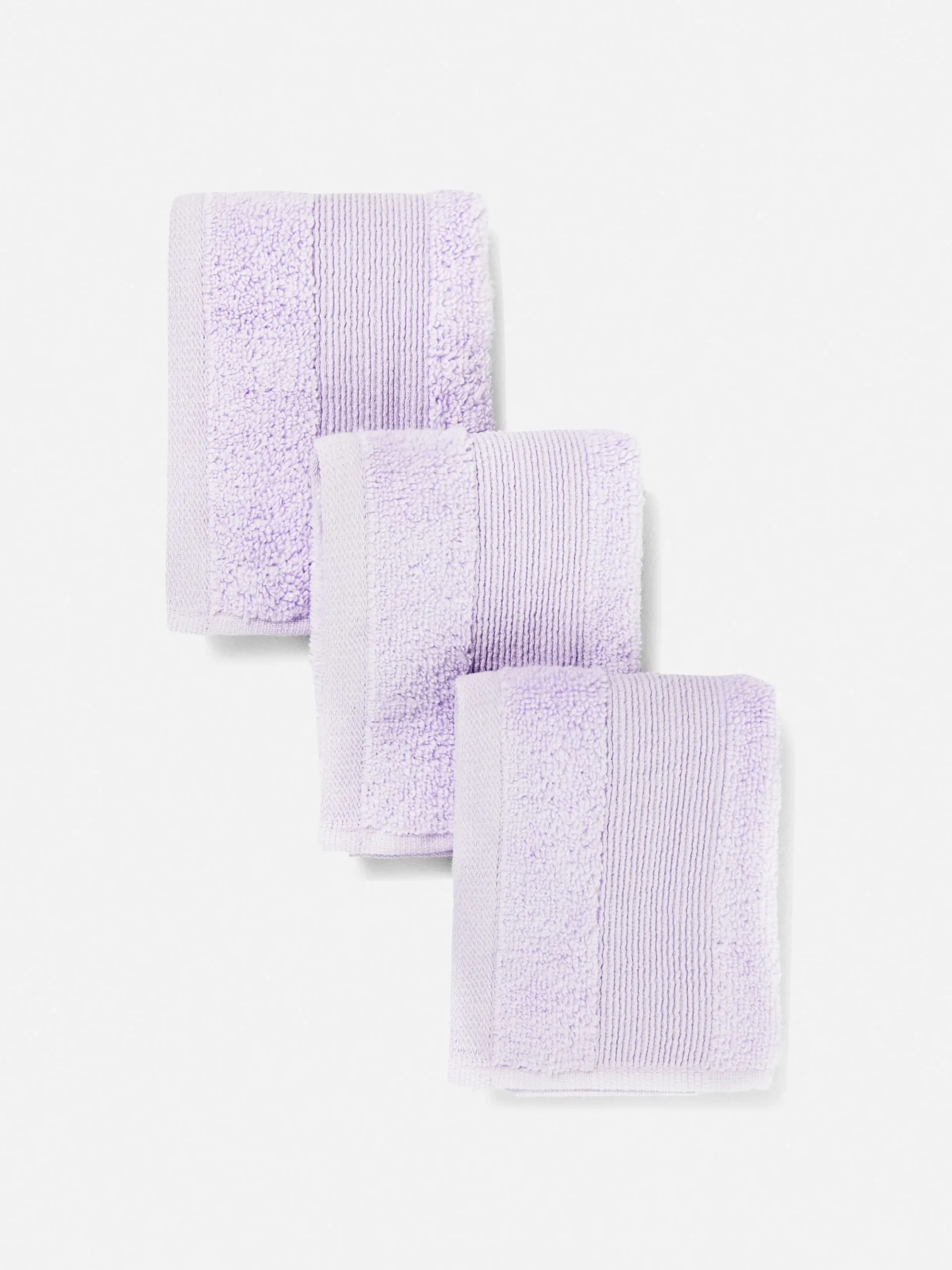 Handtücher|Primark Ultraweiche Gesichtstücher, 3er-Pack Lilafarben