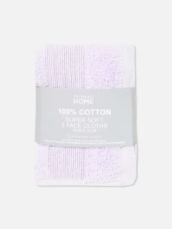 Handtücher|Primark Ultraweiche Gesichtstücher, 3er-Pack Lilafarben