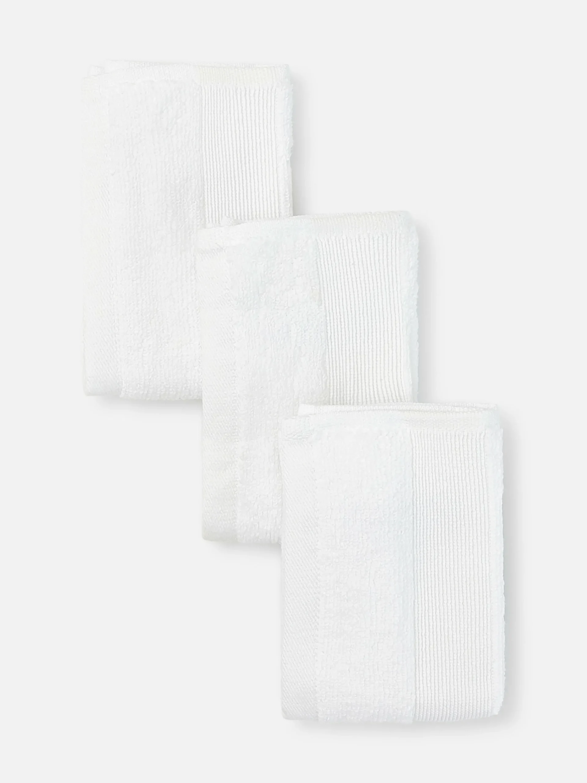 Handtücher|Primark Ultraweiche Gesichtstücher, 3er-Pack Weiß