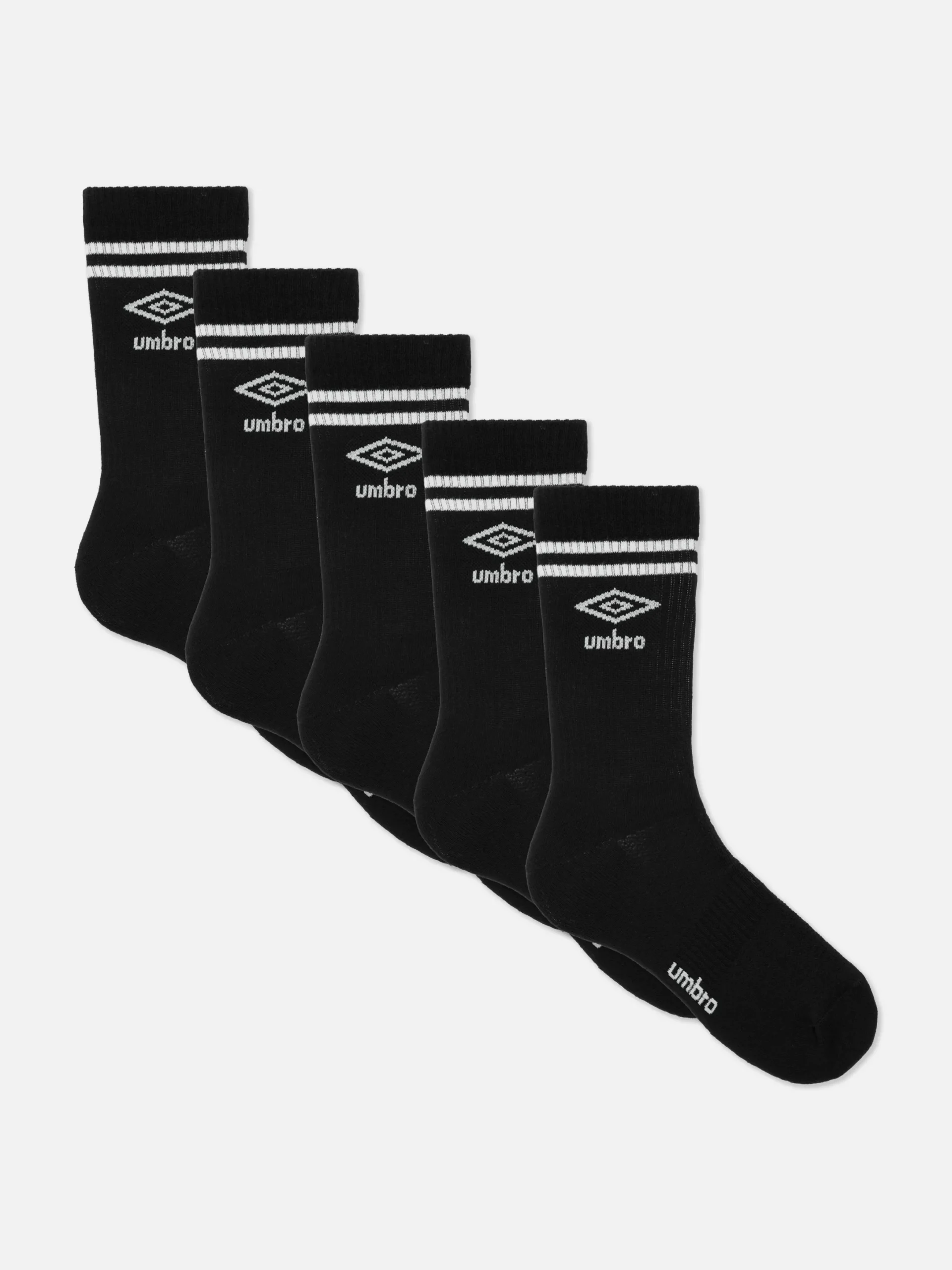 Socken|Primark „Umbro“ Sportsocken, 5er-Pack Schwarz