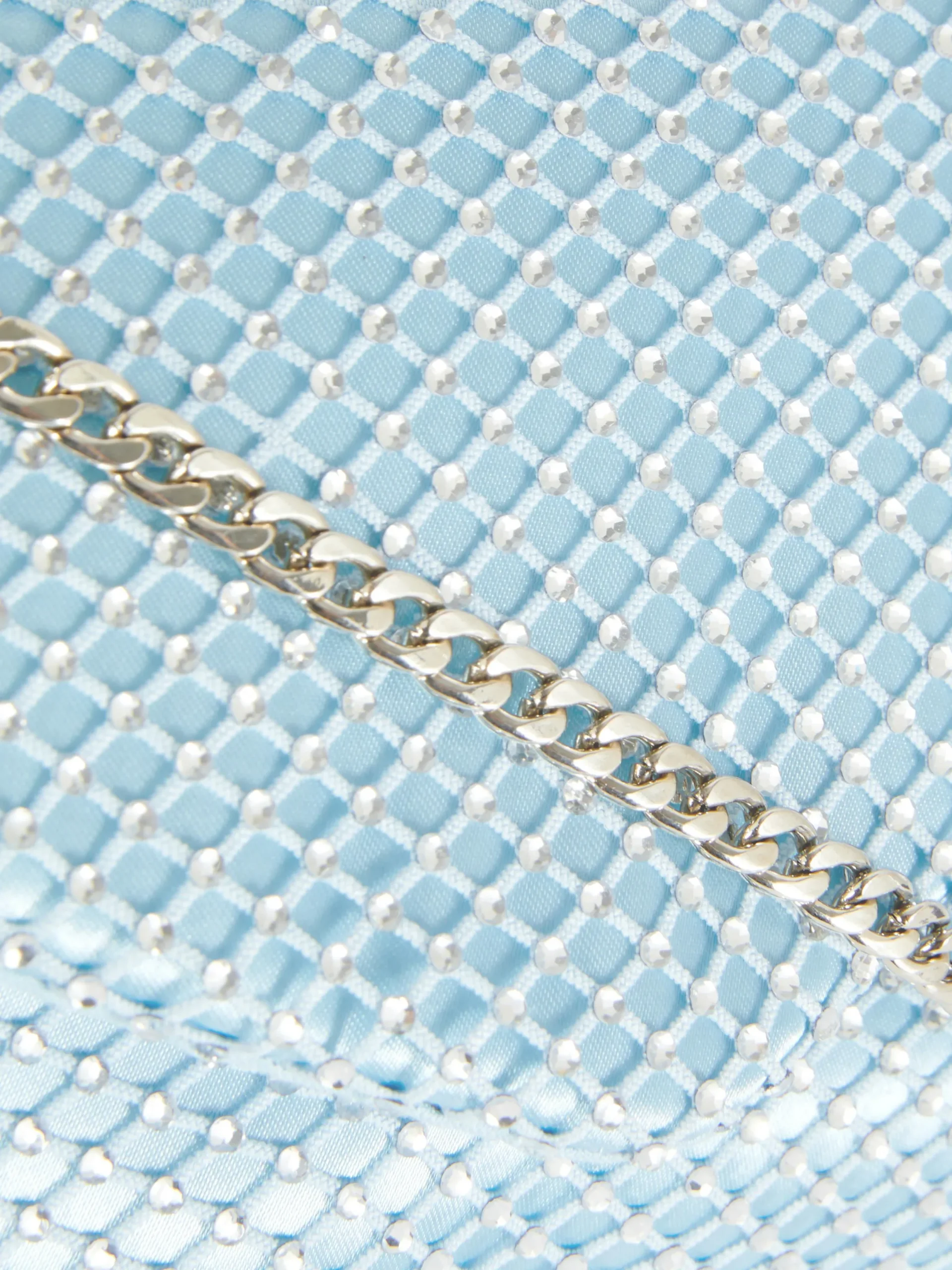 Taschen Und Portemonnaies|Primark Umhängetasche Aus Netzstoff Mit Strasssteinen Blau