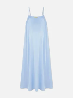 Kleider|Primark Umstands-Maxikleid Aus Satin Blau