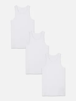 Tops Und T-Shirts|Primark Unterhemden Mit U-Ausschnitt, 3er-Pack Weiß
