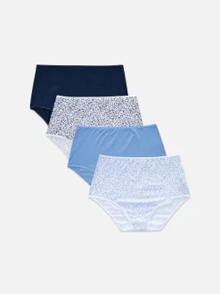 Slips|Primark Unterhosen Mit Muster, 4er-Pack Blau
