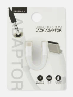 Ladegeräte|Primark USB-C-Adapterkabel Für Audioanschlüsse Weiß