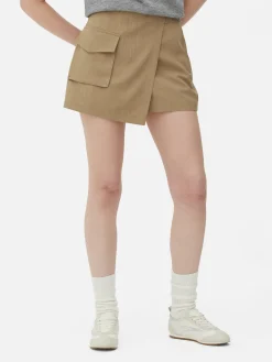 Shorts|Röcke|Primark Utility-Skort Mit Cargotasche Kamelbraun