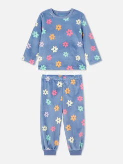 Schlafanzüge Und Nachtwäsche|Primark Velours-Schlafanzug Mit Grafik Multi