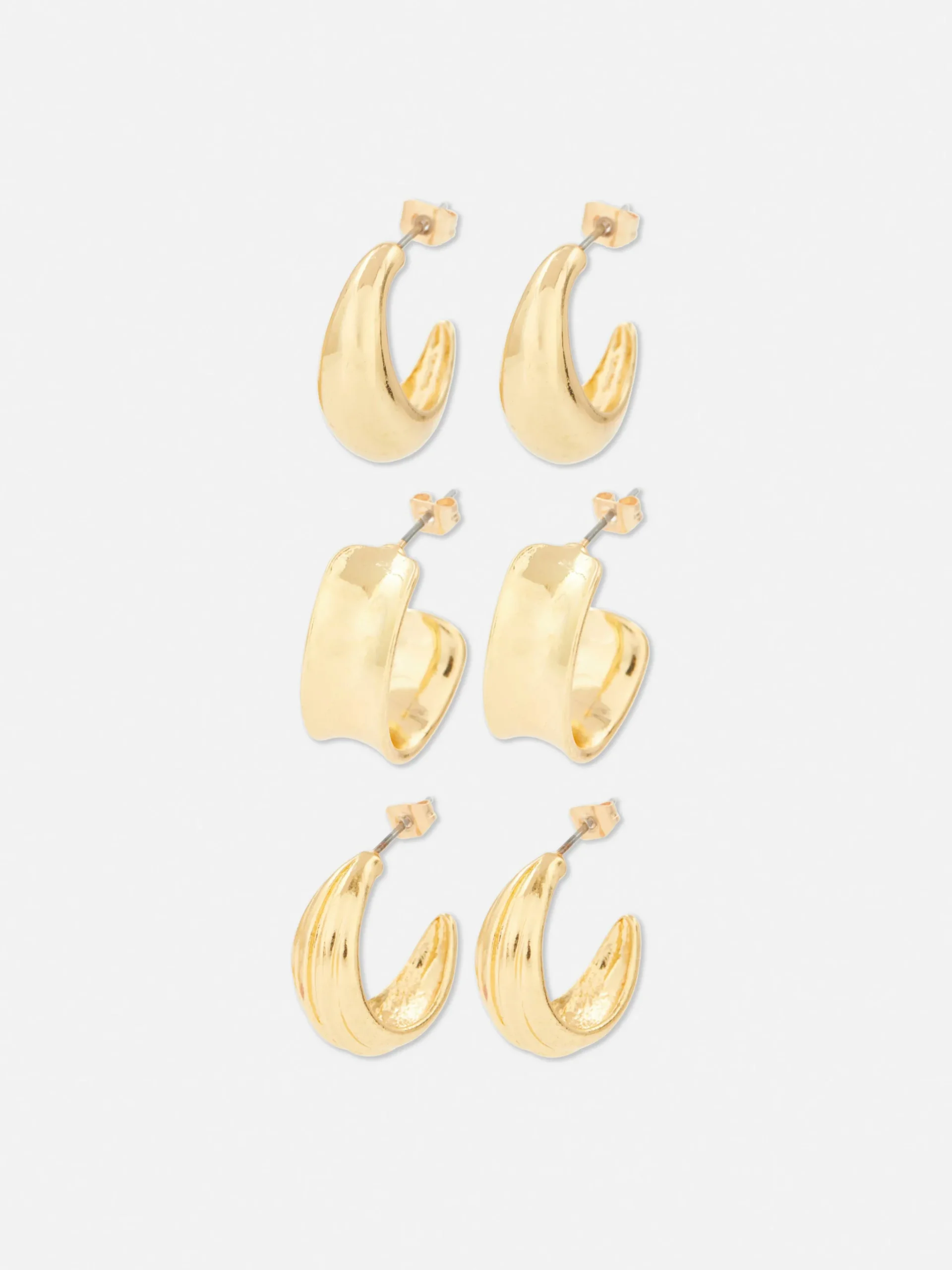 Schmuck|Primark Verschiedene Creolen, 3er-Pack Gelb