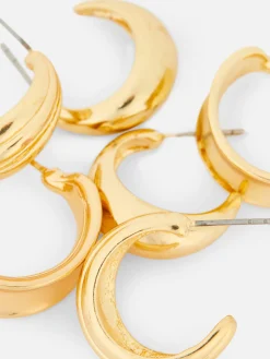 Schmuck|Primark Verschiedene Creolen, 3er-Pack Gelb