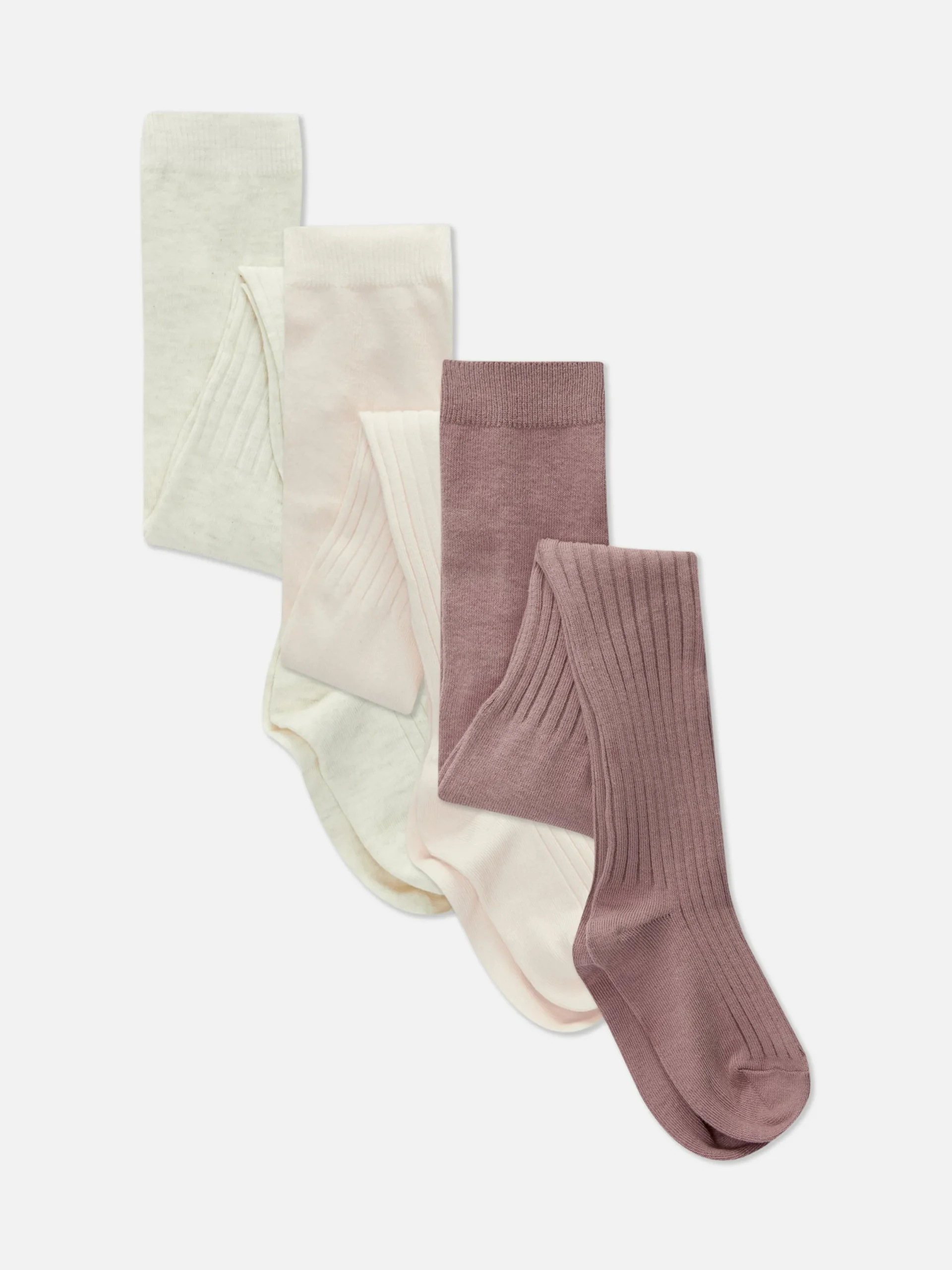 Socken Und Strumpfhosen|Primark Verschiedene Gerippte Strumpfhosen, 3er-Pack Rosa