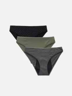 Slips|Primark Verschiedene Mini-Periodenslips, 3er-Pack Khakifarben
