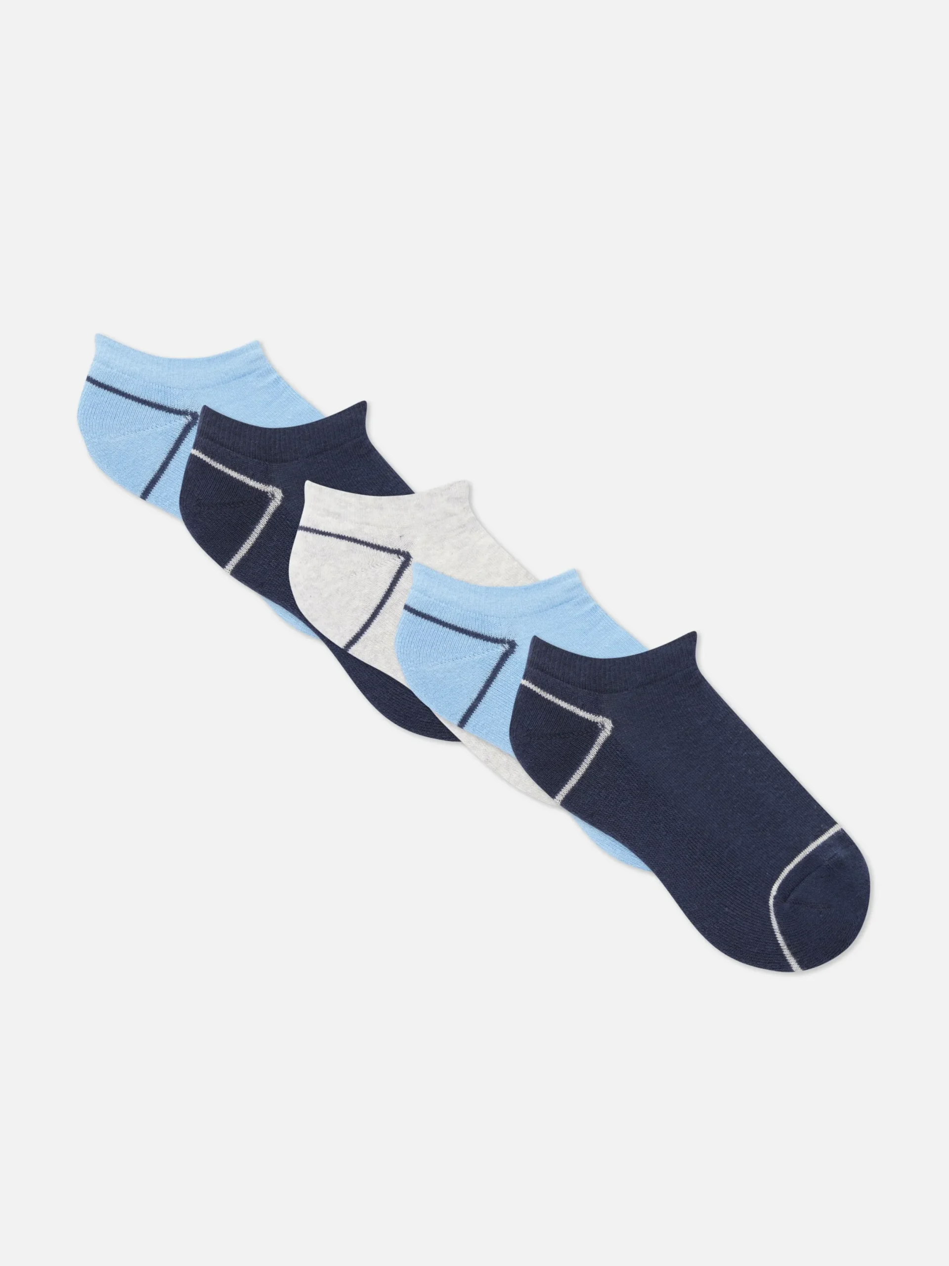 Socken|Primark Verschiedene Sneakersocken, 5er-Pack Blau