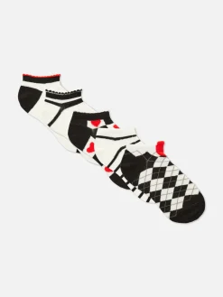 Socken Und Strumpfhosen|Primark Verschiedene Sneakersocken, 5er-Pack Schwarz