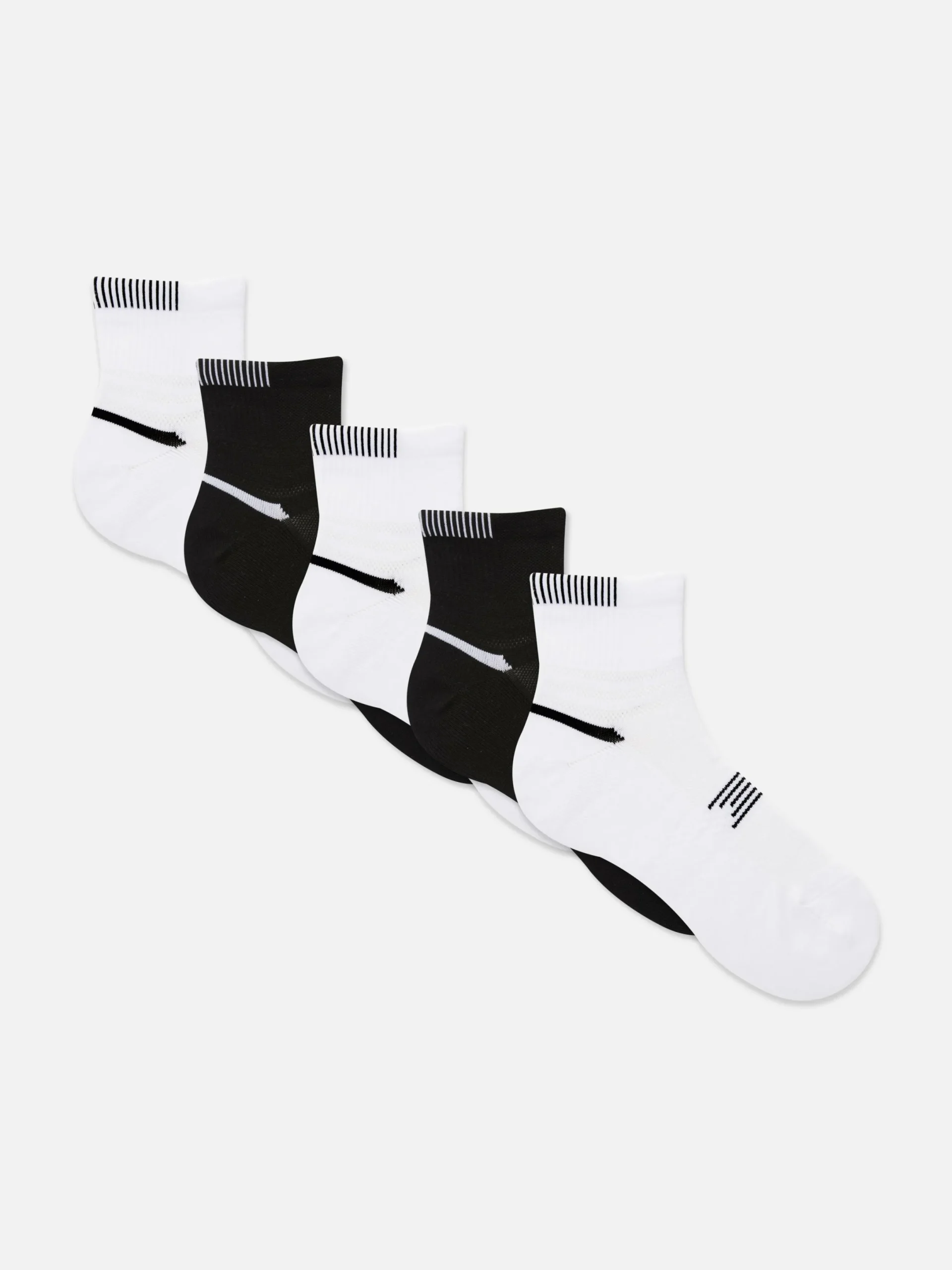 Socken|Sportbekleidung|Primark Viertellange Performance-Crew-Socken, 5er-Pack Multi