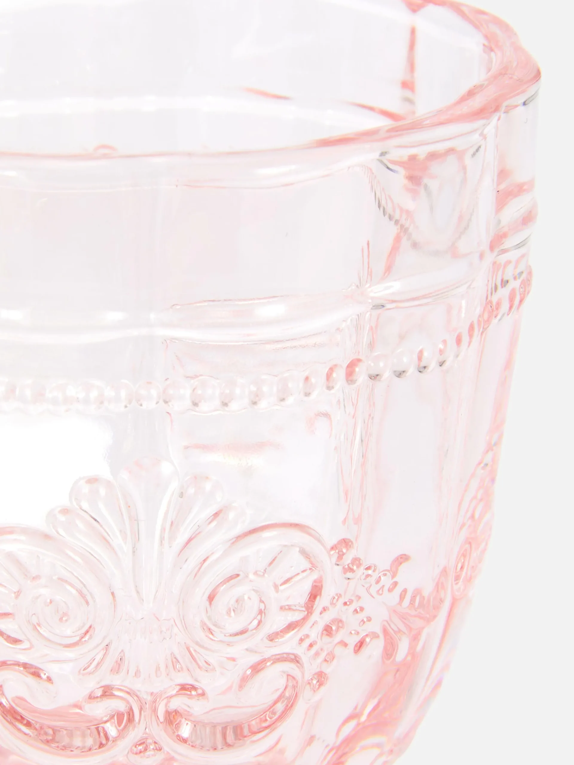 Geschirr|Primark Weinglas Mit Prägung Rosa