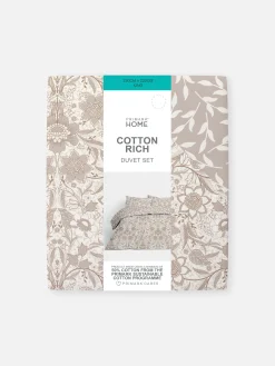 Bettwäsche Und Sets|Primark Wendbare Bettwäsche Mit Blumenmuster, Kingsize Naturfarben