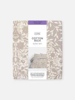 Bettwäsche Und Sets|Primark Wendebettwäsche Mit Blumenmuster, Super-Kingsize Naturfarben