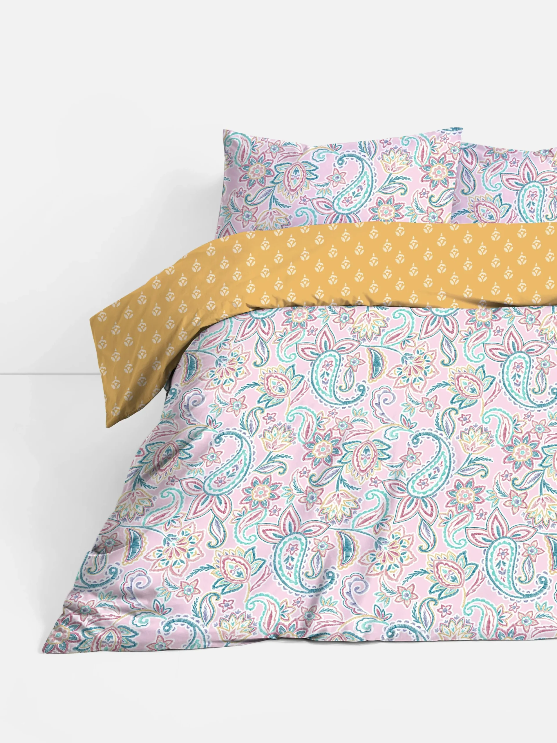 Bettwäsche Und Sets|Primark Wendebettwäsche Mit Paisleymuster, Doppelbett Grün