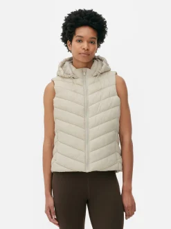 Jacken Und Mäntel|Primark Weste Mit Kapuze Taupefarben