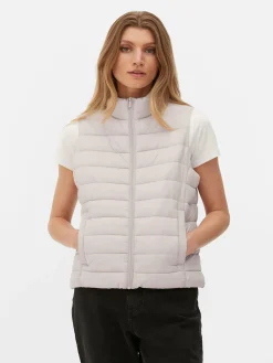 Jacken Und Mäntel|Primark Weste Mit Trichterkragen Naturfarben