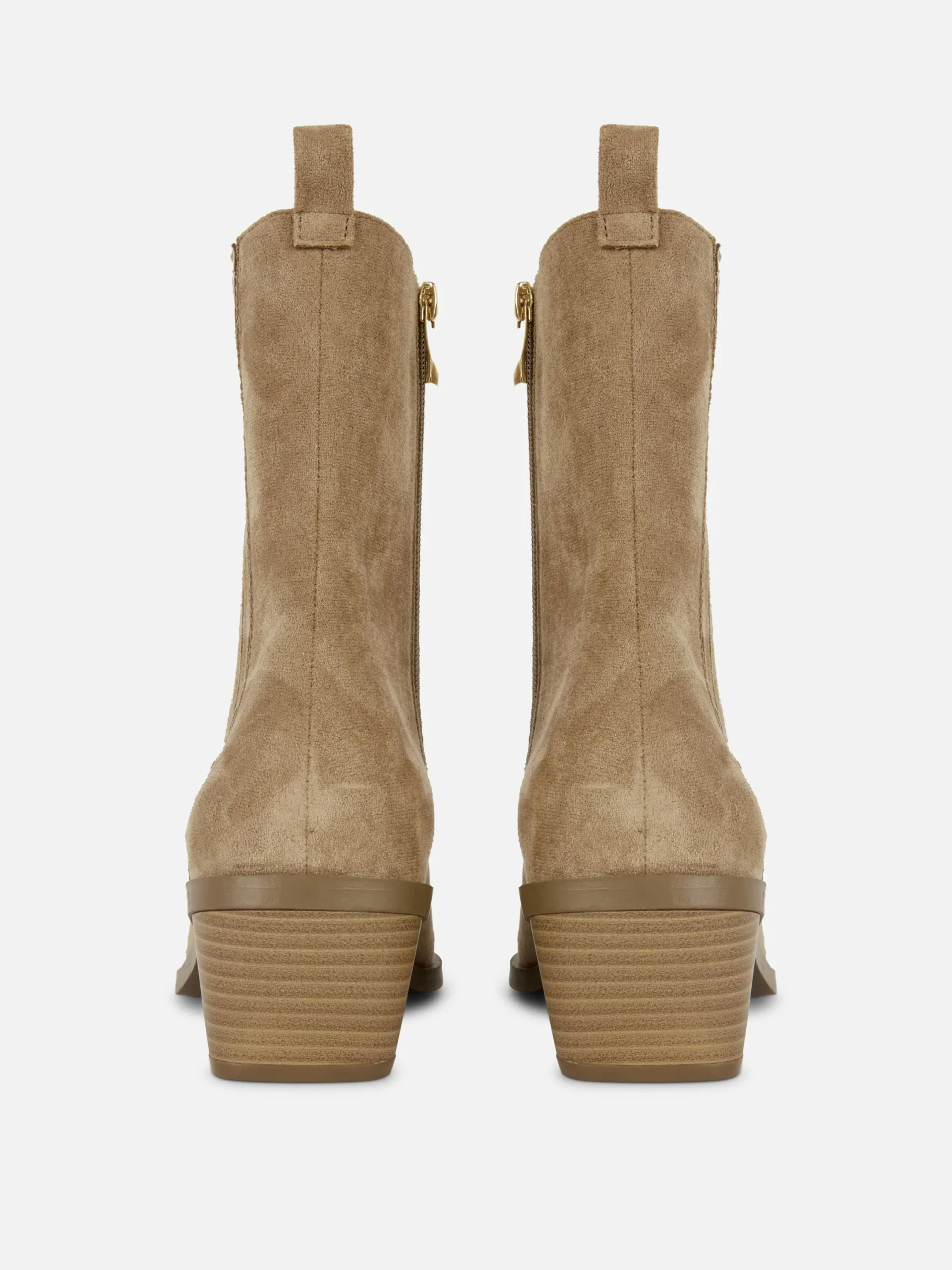 Stiefel|Denim|Primark Westernstiefeletten Mit Niedrigem Absatz Taupefarben