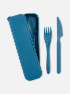 Besteck Und Küchenutensilien|Primark Wiederverwendbares Besteck-Set Blau