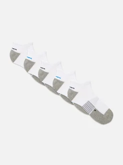 Socken|Sportbekleidung|Primark „Wilson“ Sneakersocken, 5er-Pack Weiß