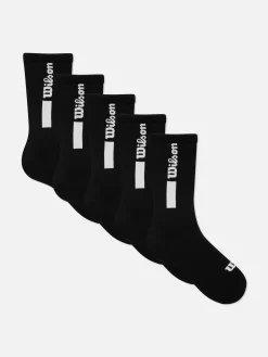 Socken|Primark „Wilson“ Sport-Socken, 5er-Pack Schwarz