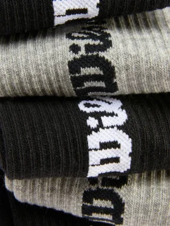 Socken|Sportbekleidung|Primark „Wilson“ Sportsocken, 5er-Pack Schwarz