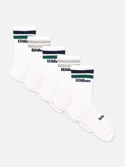 Socken|Primark „Wilson“ Sportsocken, 5er-Pack Weiß
