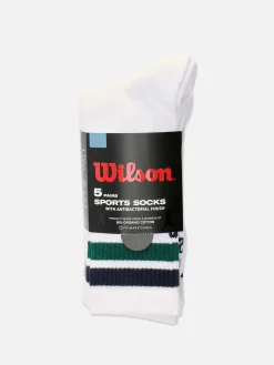Socken|Primark „Wilson“ Sportsocken, 5er-Pack Weiß