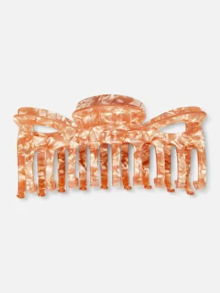 Haarschmuck|Primark XL-Haarklammer Aus Kunstharz Naturfarben