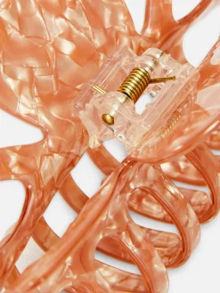 Haarschmuck|Primark XL-Haarklammer Aus Kunstharz Naturfarben