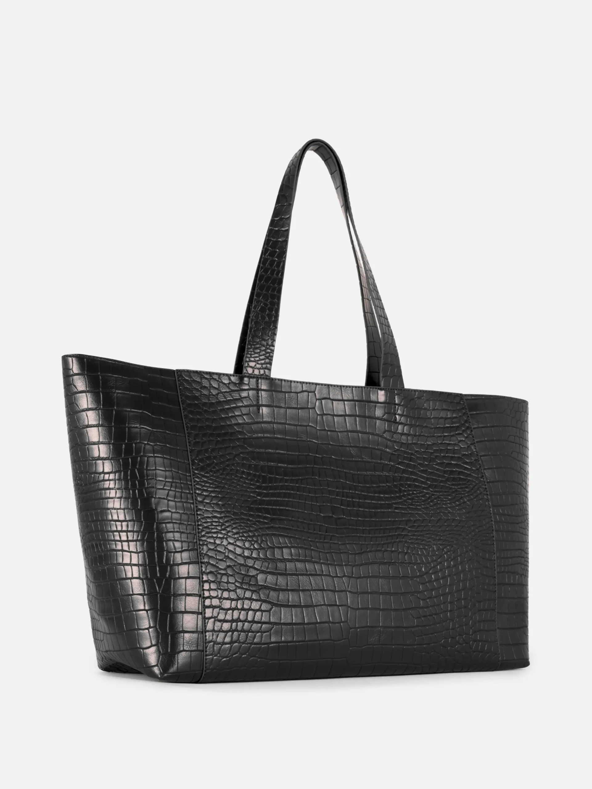 Taschen Und Portemonnaies|Primark XL-Tragetasche In Kroko-Optik Schwarz