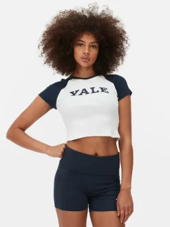 Tops Und T-Shirts|Primark „Yale“ Baby-T-Shirt Elfenbeinfarben